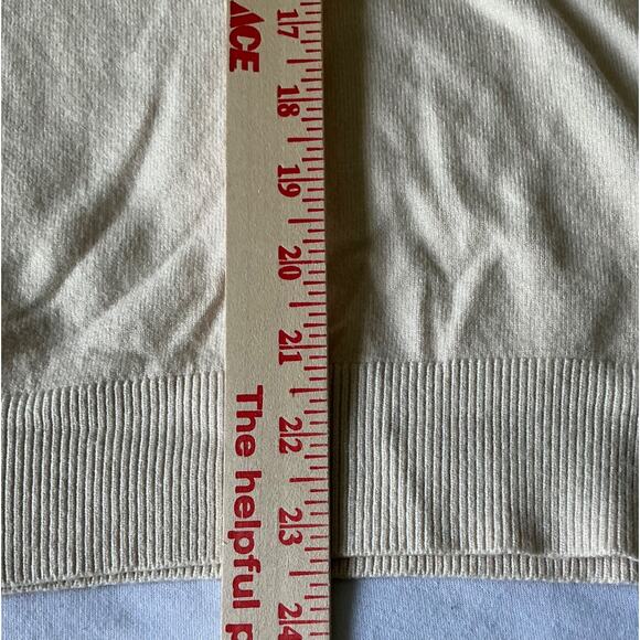 Siani Milano Ivory High Neck Sweater With Embellished Statement Sleeves Size Lg - Picture 5 of 11